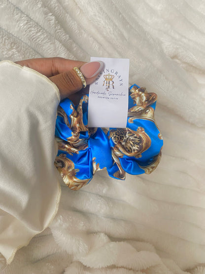 Autumn Damask Regular Satin Scrunchies