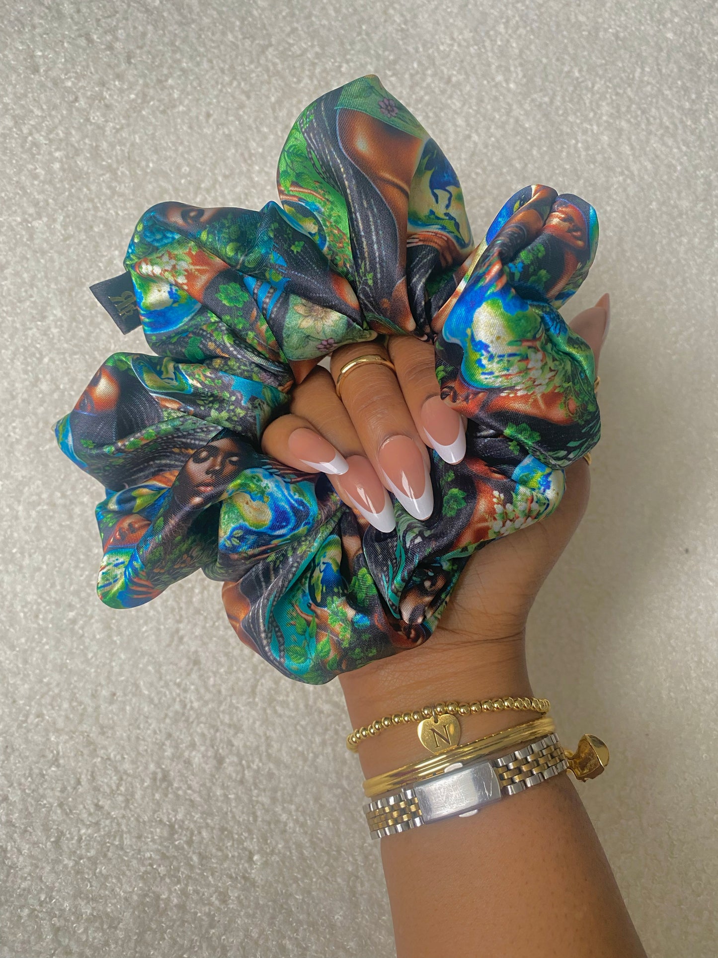 XL Mother Nature Satin Scrunchie