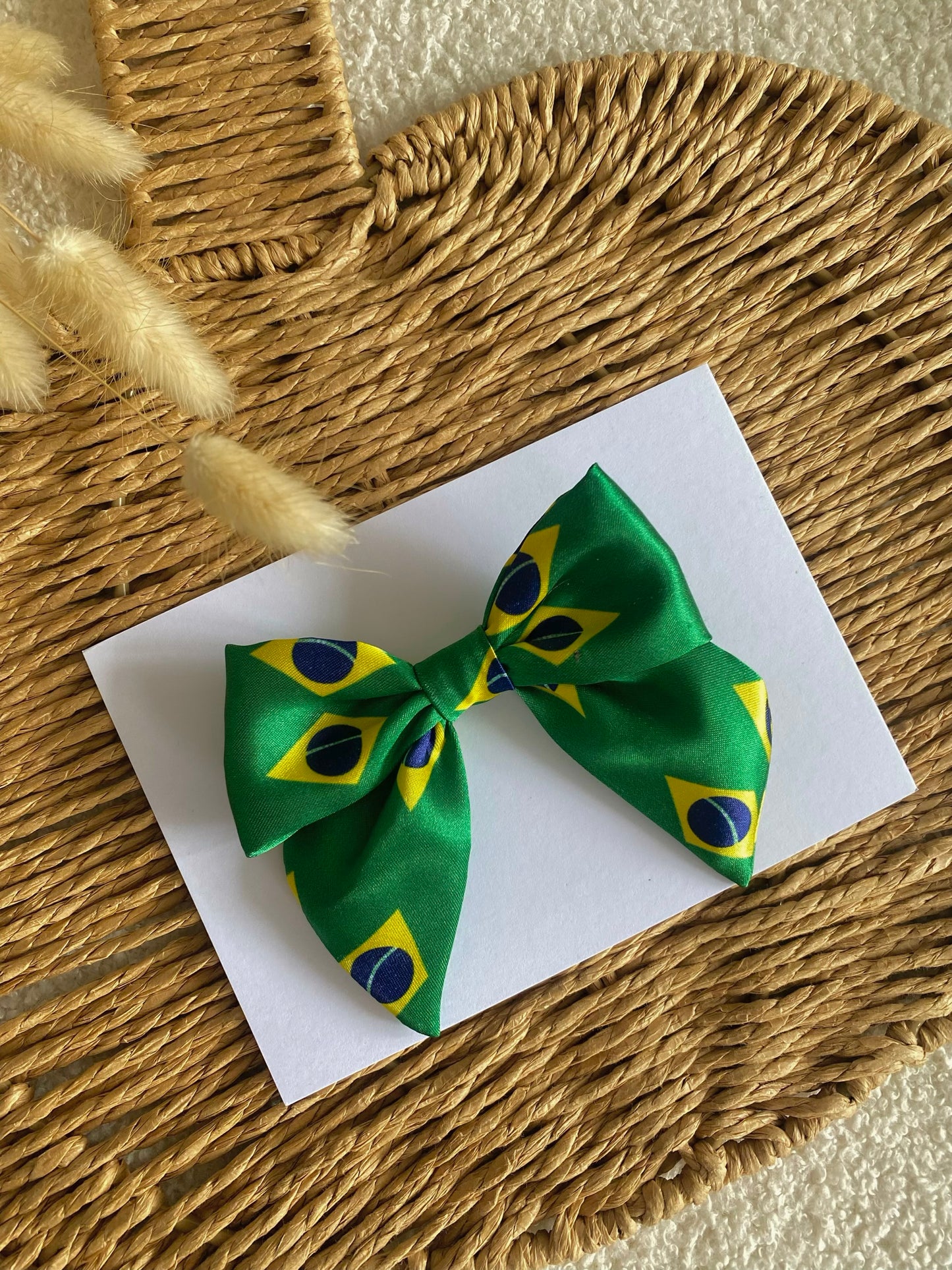 World Cup Satin Mini Bow Hair Clips