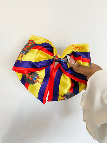 African & Caribbean Satin Bow Hair Clips