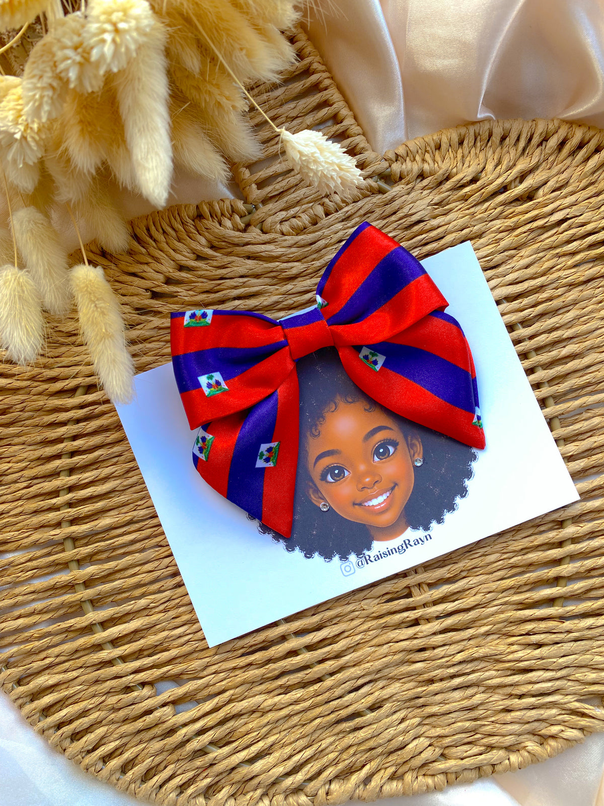 PLAIN African & Caribbean Satin Mini Bow Hair Clips