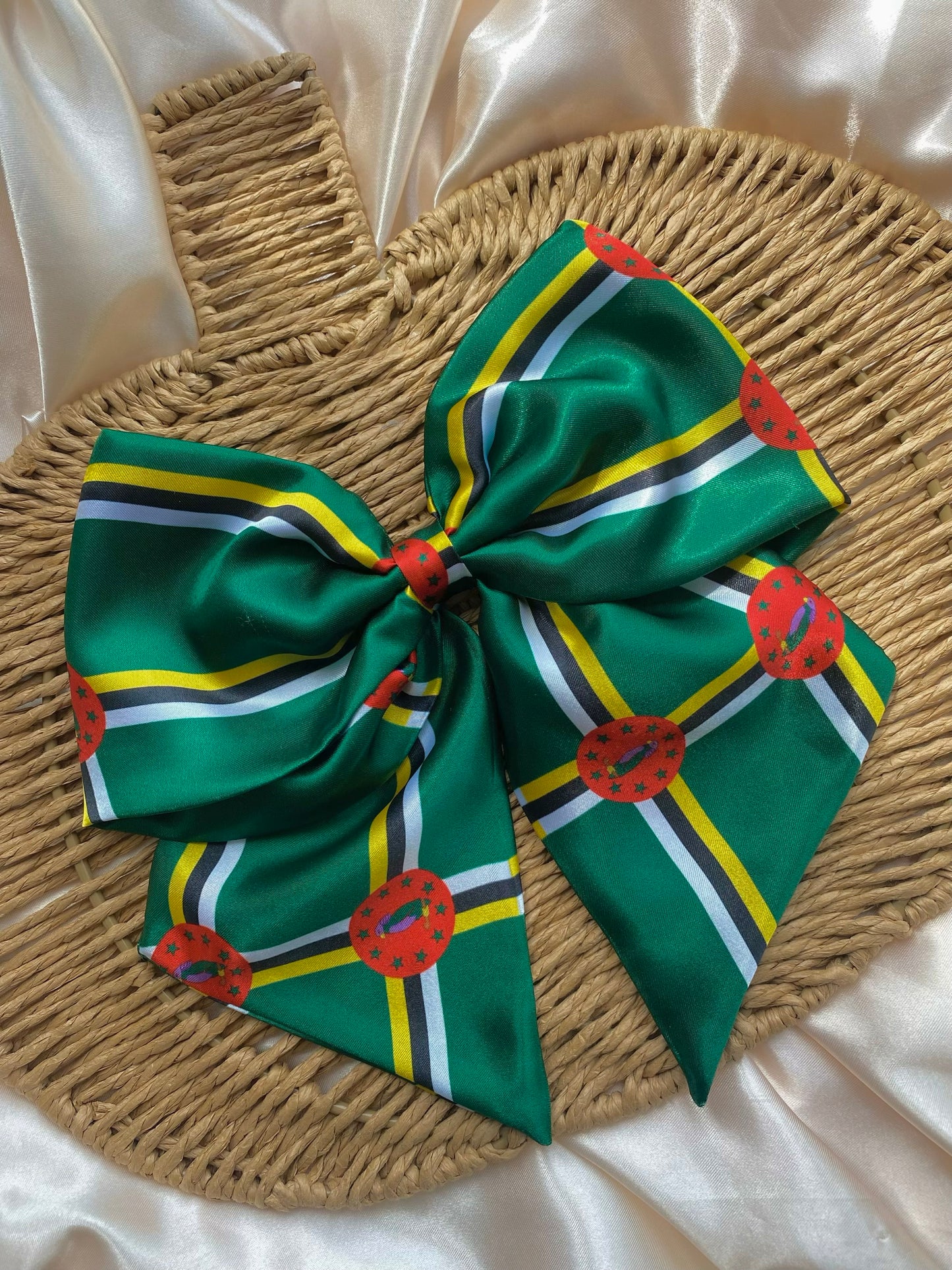 African & Caribbean PLAIN Satin Bow Hair Clips