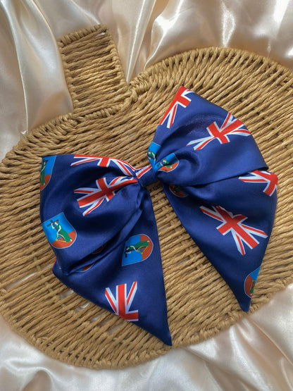 African & Caribbean PLAIN Satin Bow Hair Clips