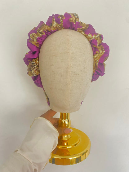 Autumn Fall Satin Scrunchie Headband