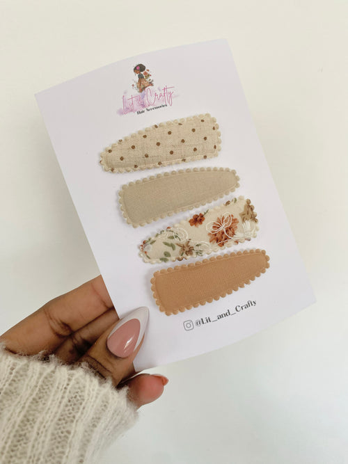 Floral Spring snap clips