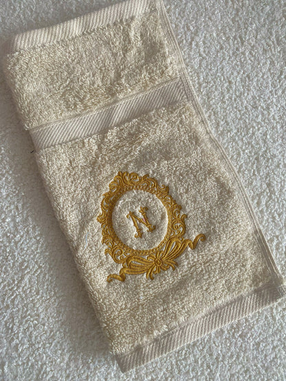 Embroidered monogram flannels ￼