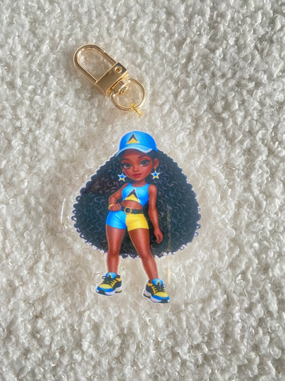 Flag Girl Keychains