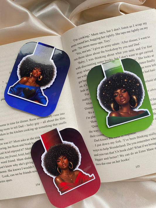 Afro Beauty Magnetic Bookmarks