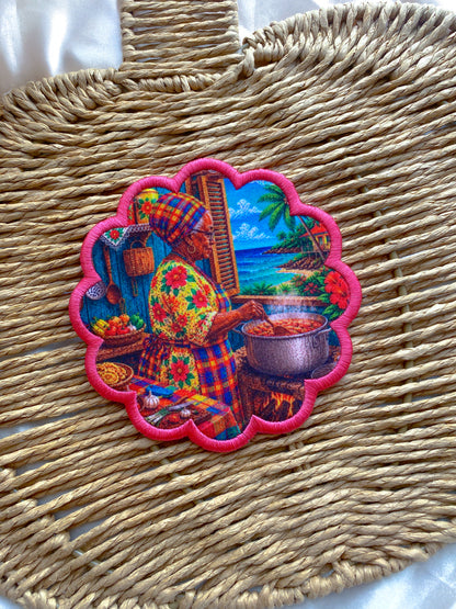Scallop Embroidered Coasters