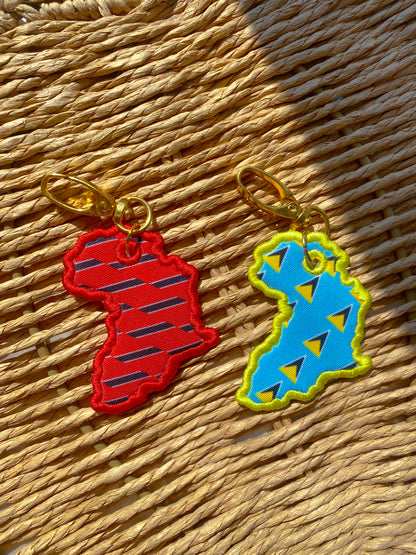 Caribbean & African Embroidered Keychains