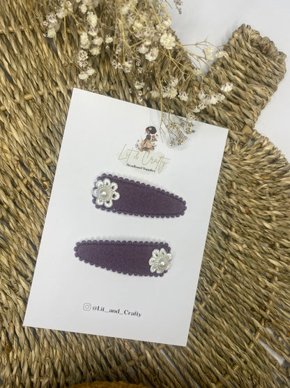 Linen woven snap clips brights