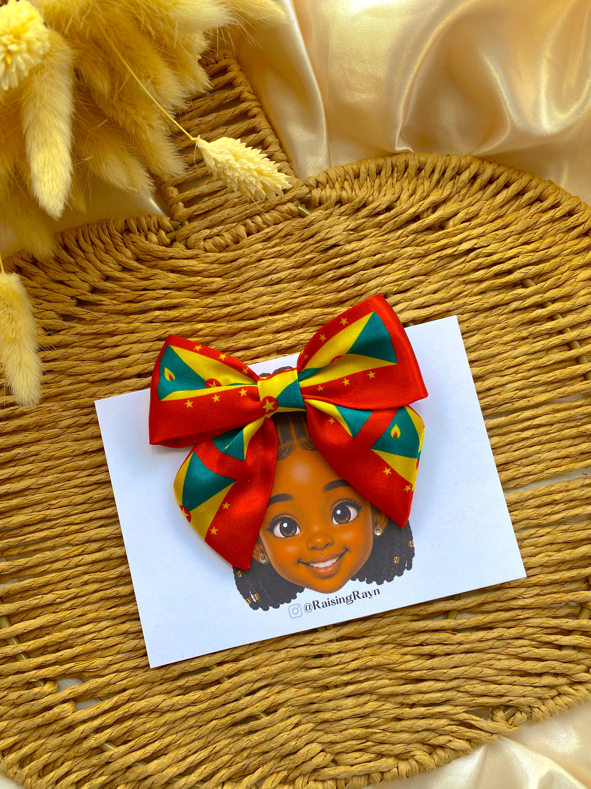 PLAIN African & Caribbean Satin Mini Bow Hair Clips