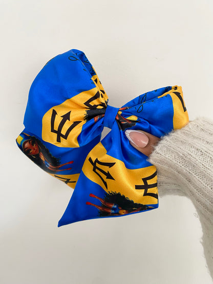 African & Caribbean Satin Bow Hair Clips