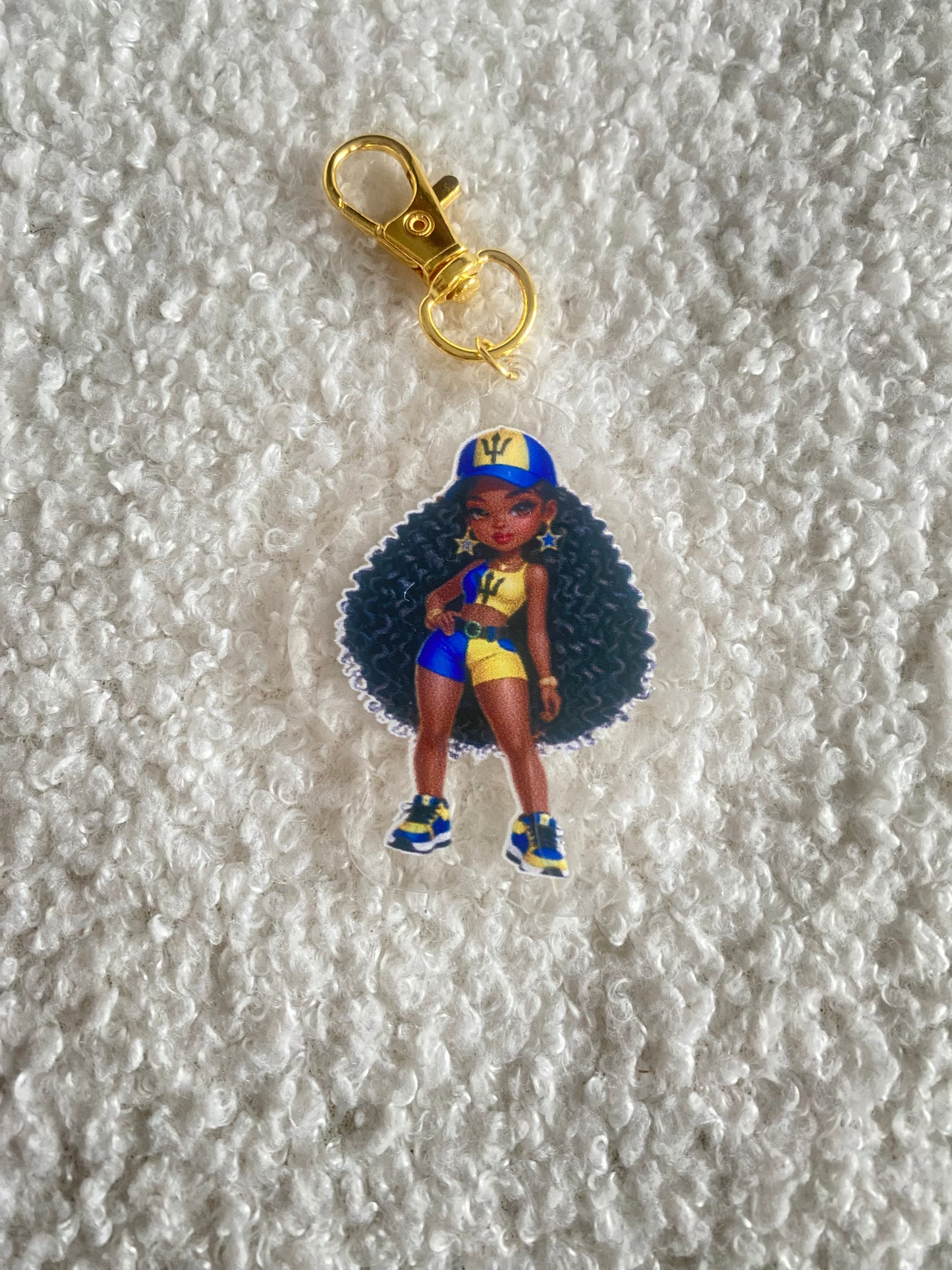 Flag Girl Keychains