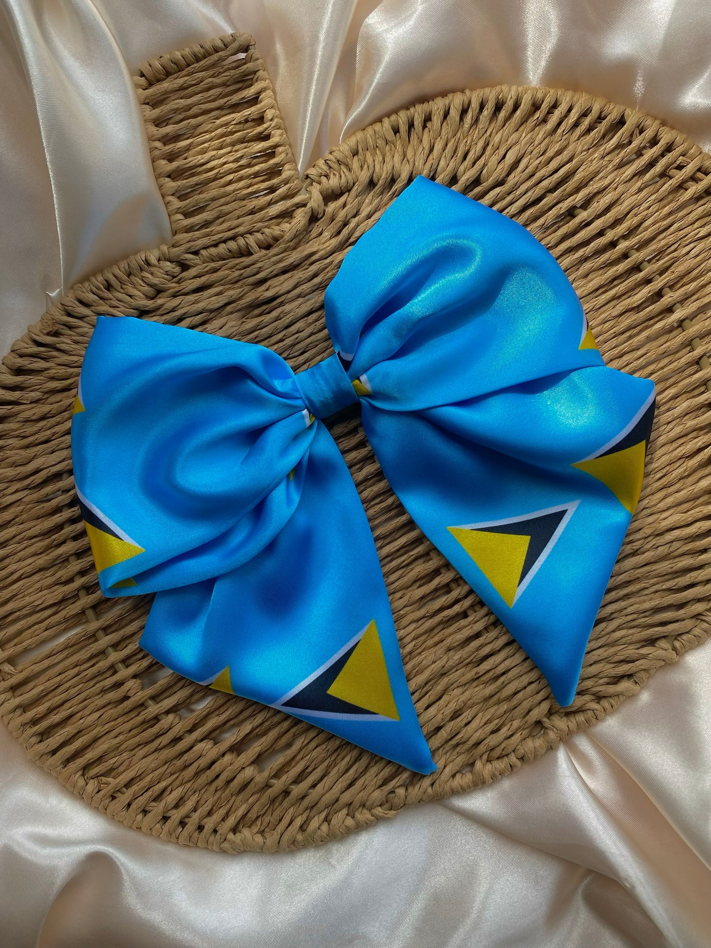 African & Caribbean PLAIN Satin Bow Hair Clips