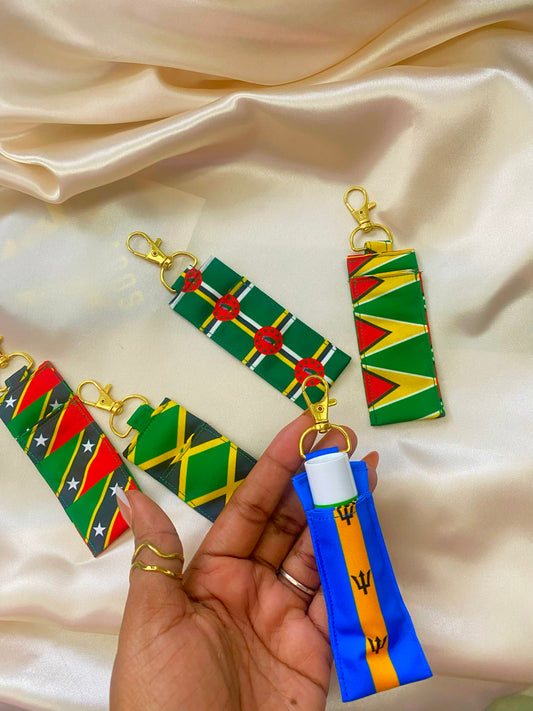 African and Caribbean Lip balm keychain holder