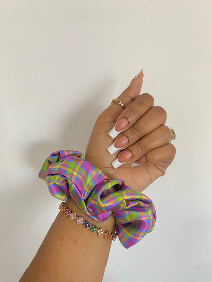 Madras regular Satin Scrunchie