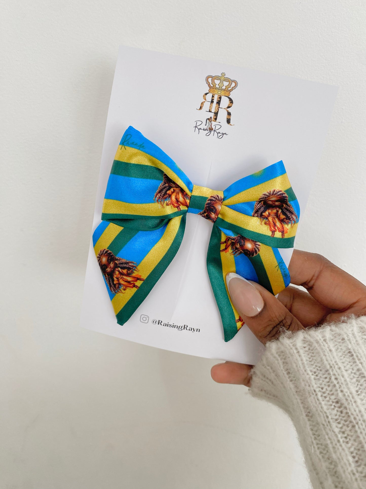 African & Caribbean Satin Mini Bow Hair Clips