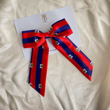 African & Caribbean Satin LongTail Mini Bow Hair Clips