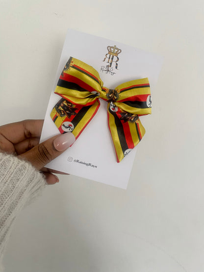 African & Caribbean Satin Mini Bow Hair Clips