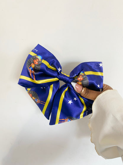 African & Caribbean Satin Bow Hair Clips