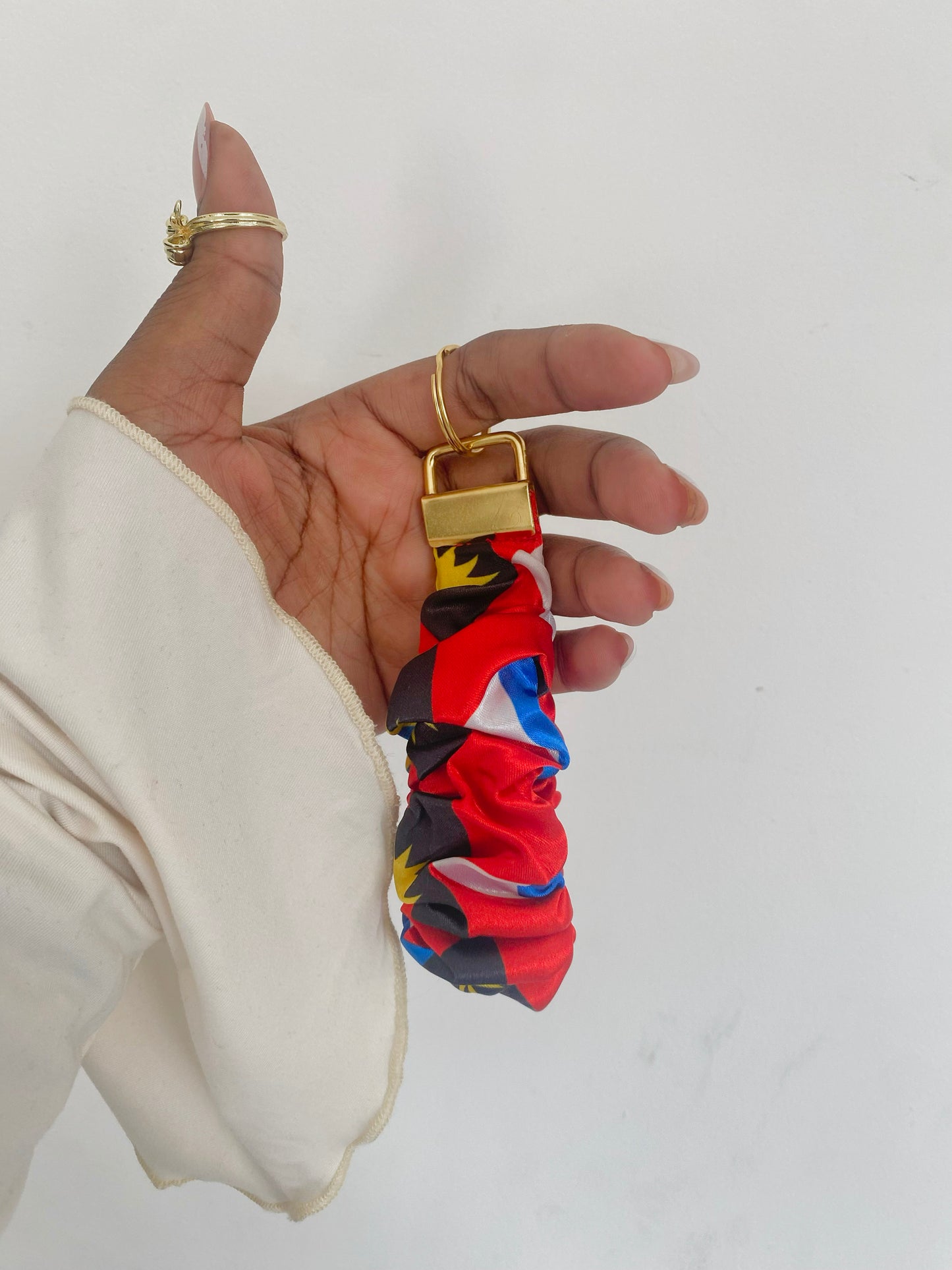 African/ Caribbean Scrunchie Wrislets (Keyring)