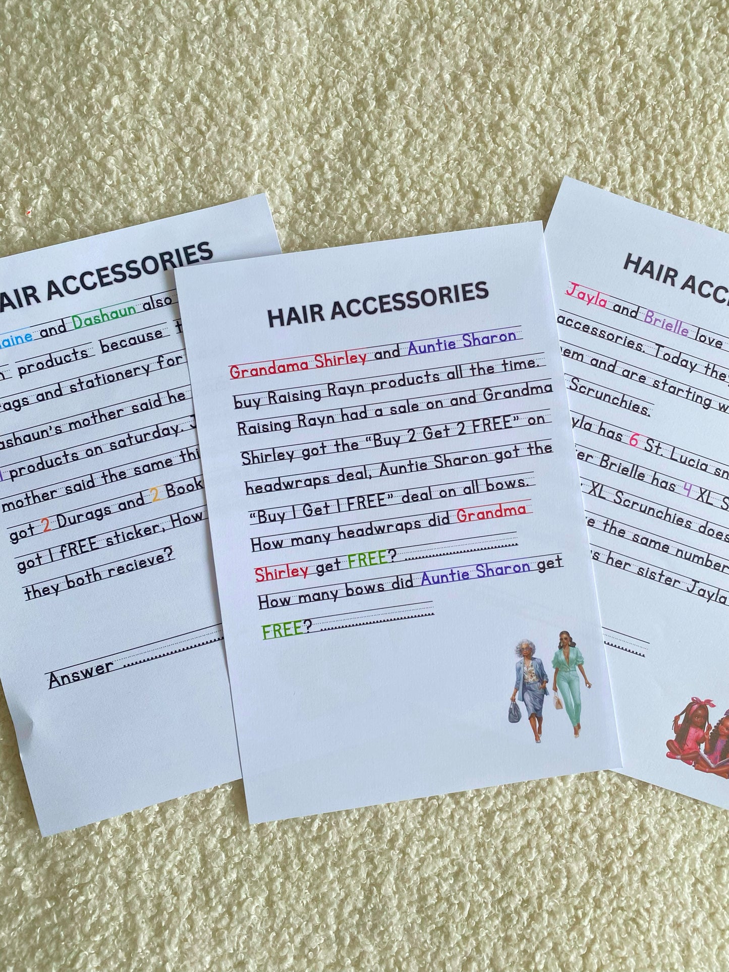Fun Activities Booklet (loose sheets)