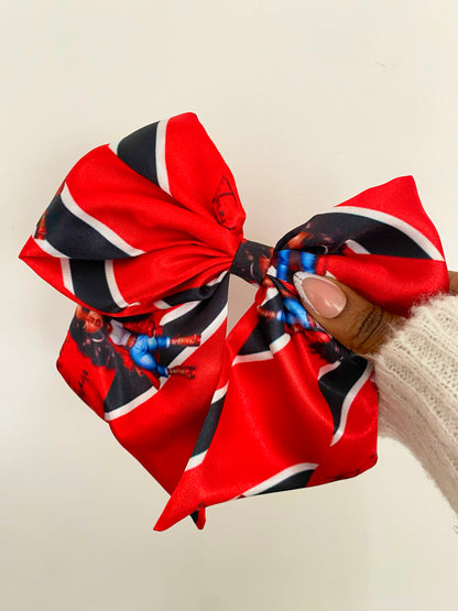 African & Caribbean Satin Bow Hair Clips
