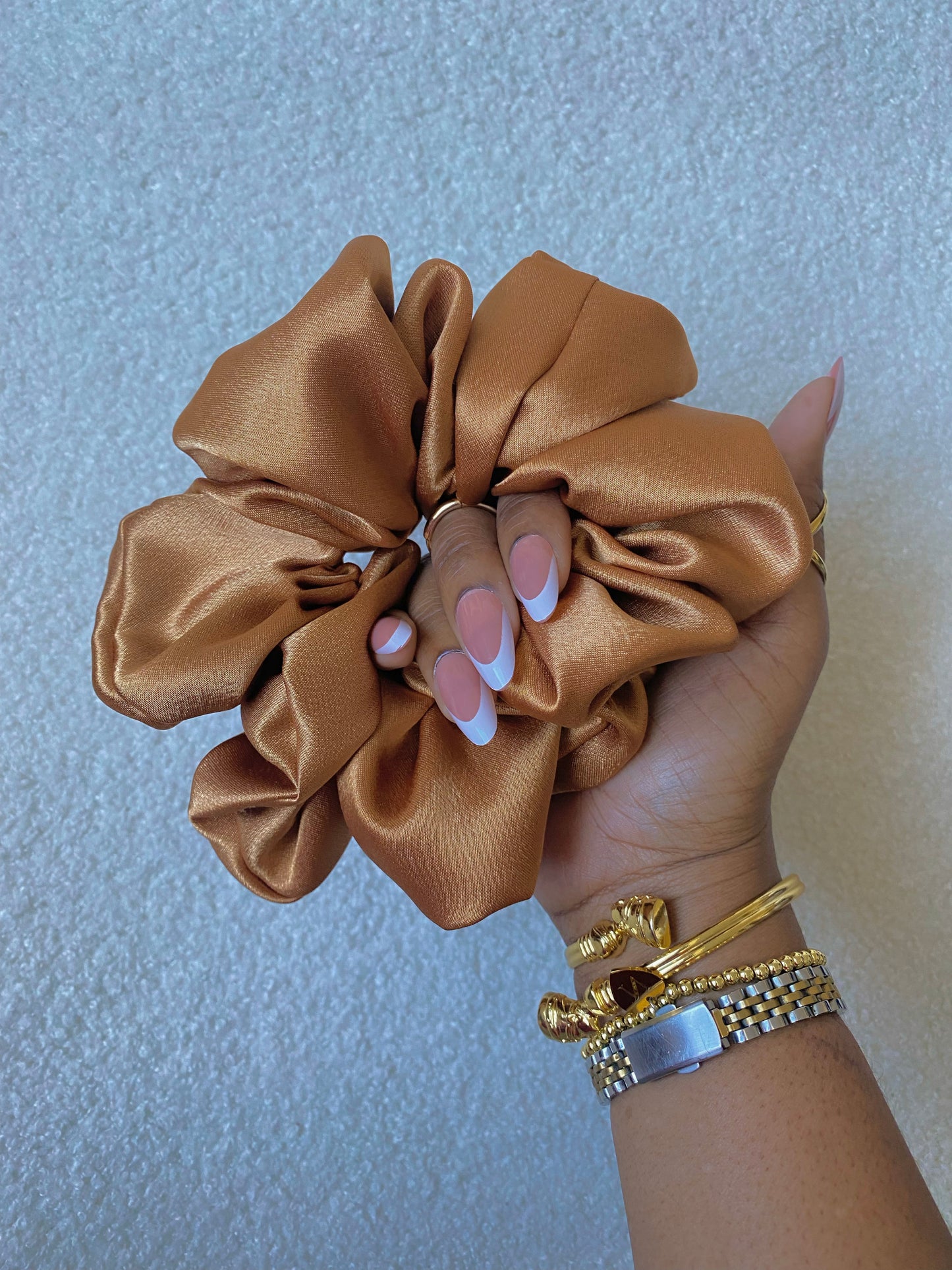 Plain XL Premium Satin Scrunchies