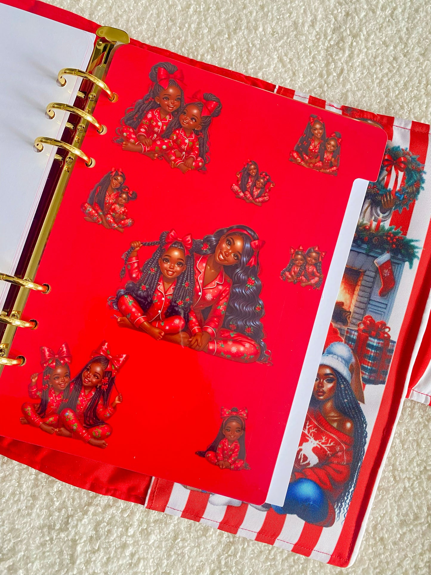 Christmas 6-ring Binder Inserts/ Dashboards and Envelopes