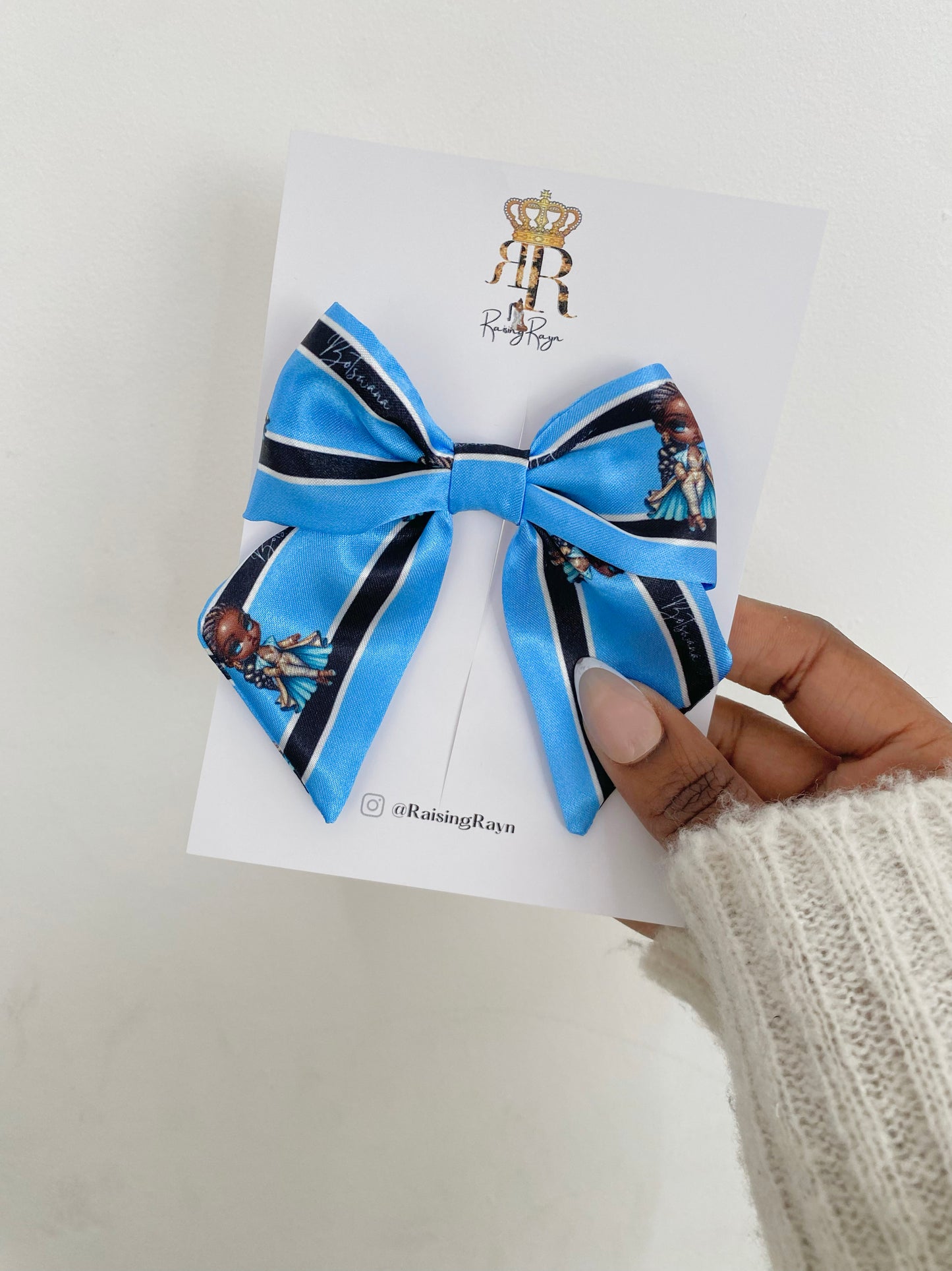 African & Caribbean Satin Mini Bow Hair Clips