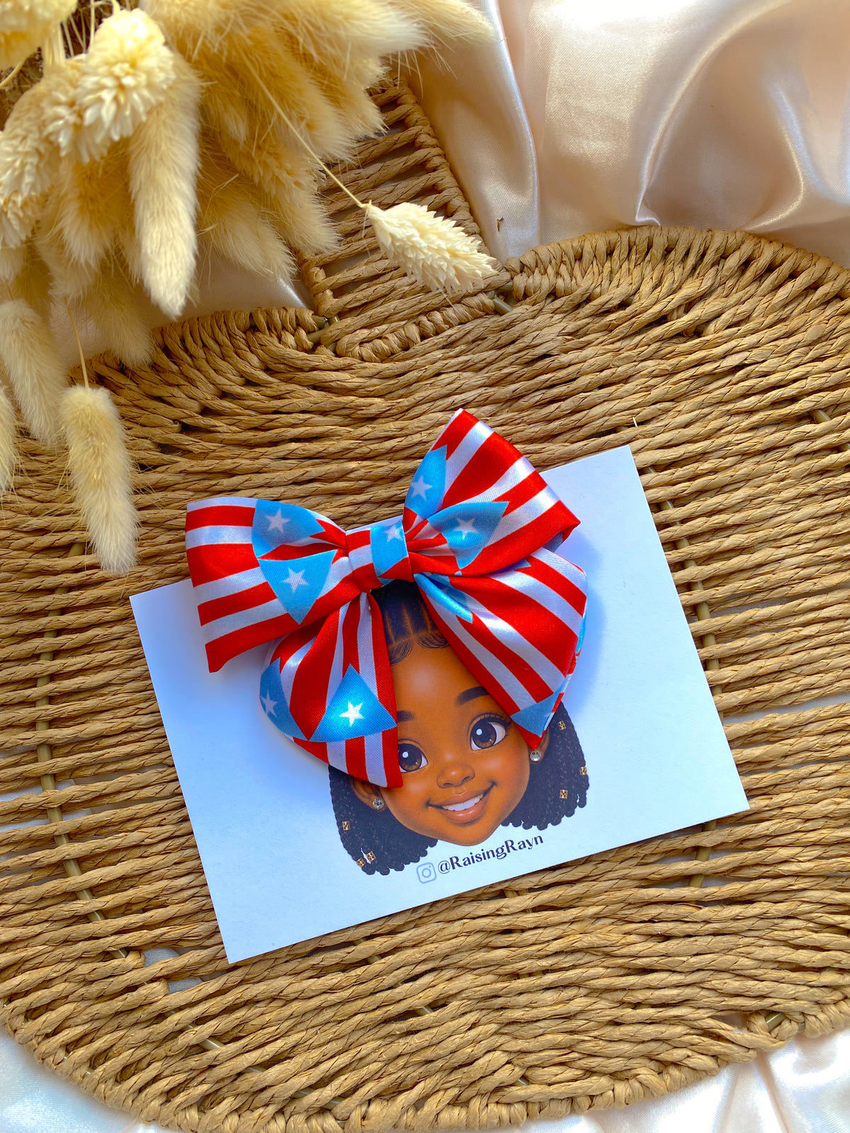 PLAIN African & Caribbean Satin Mini Bow Hair Clips
