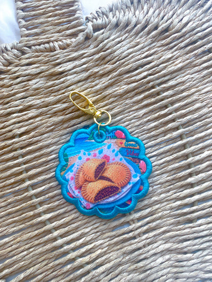 Embroidered Caribbean Keychains/Bag Tag