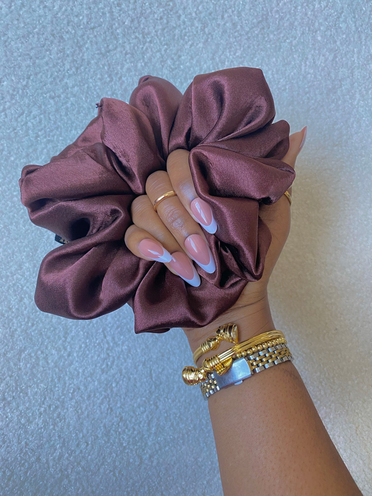 Plain XL Premium Satin Scrunchies