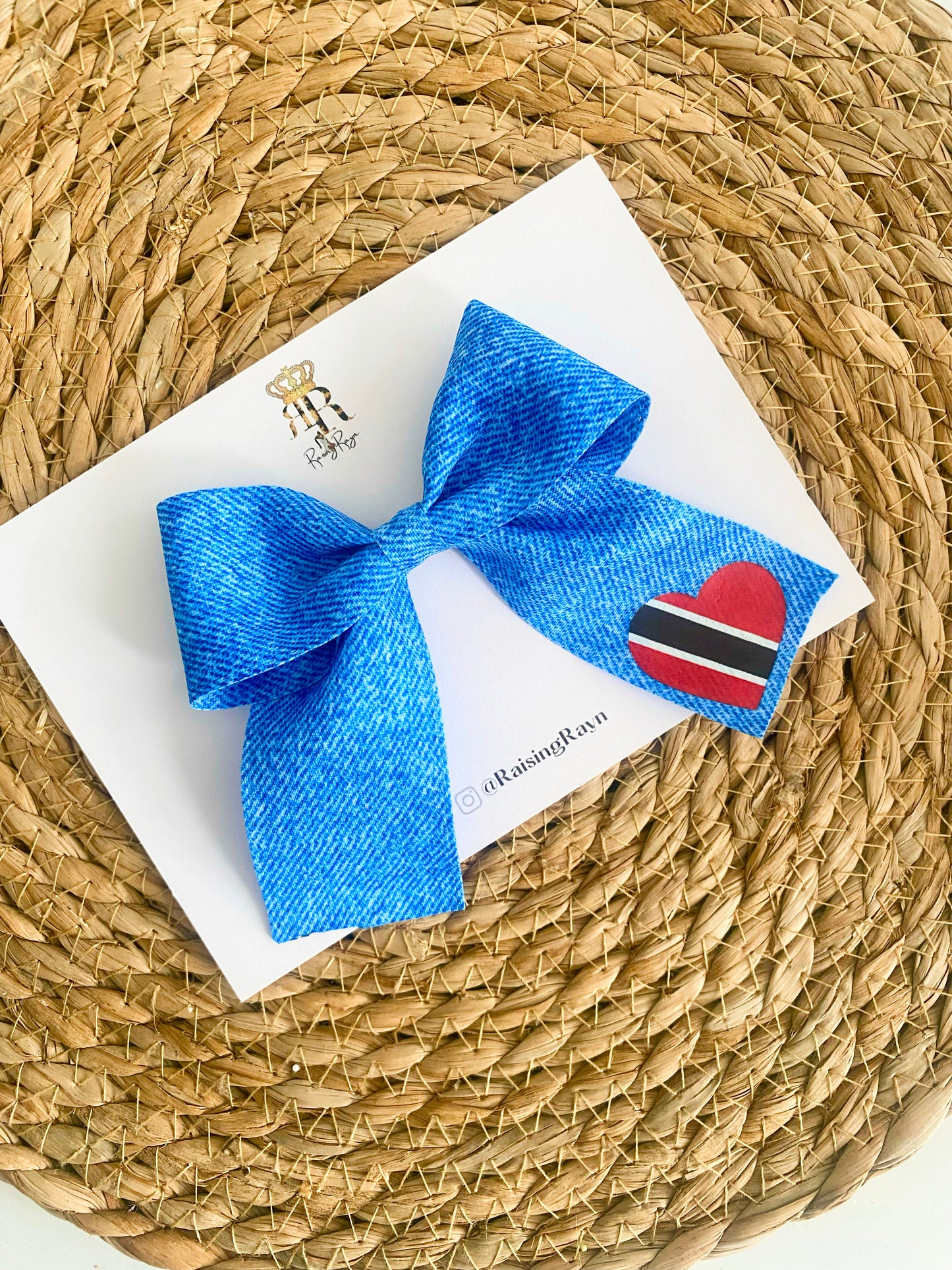 African/Caribbean Denim Bows