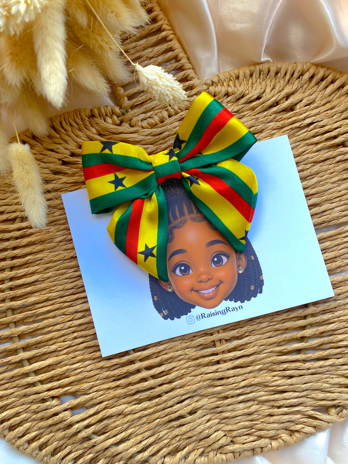 PLAIN African & Caribbean Satin Mini Bow Hair Clips