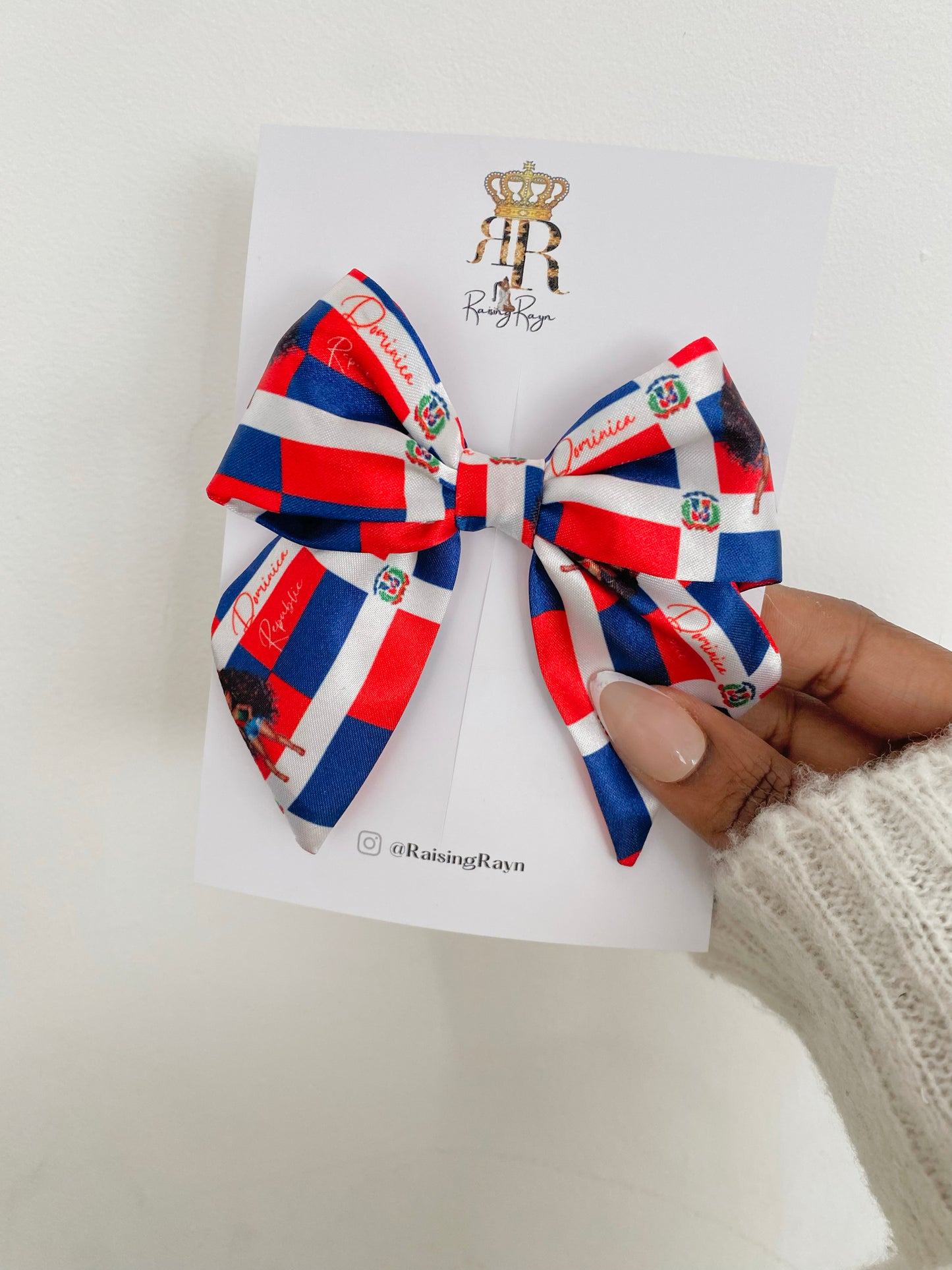 African & Caribbean Satin Mini Bow Hair Clips