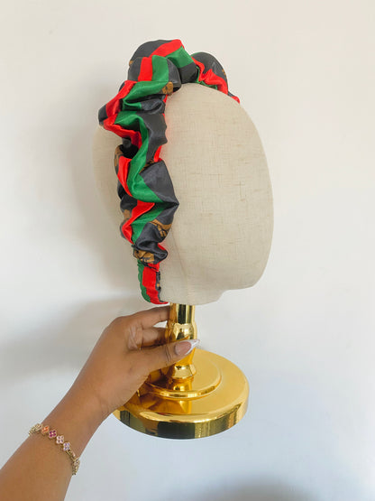 African & Caribbean Satin Scrunchie Headband