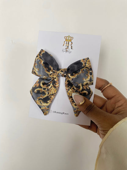 Autumn Damask Mini Bows