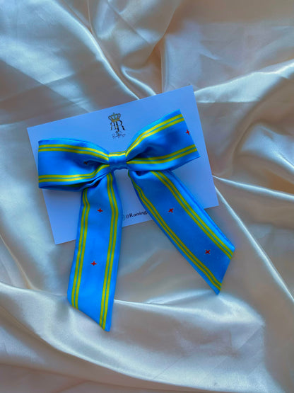 African & Caribbean Satin LongTail Mini Bow Hair Clips