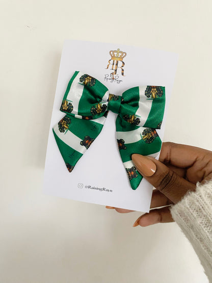 African & Caribbean Satin Mini Bow Hair Clips