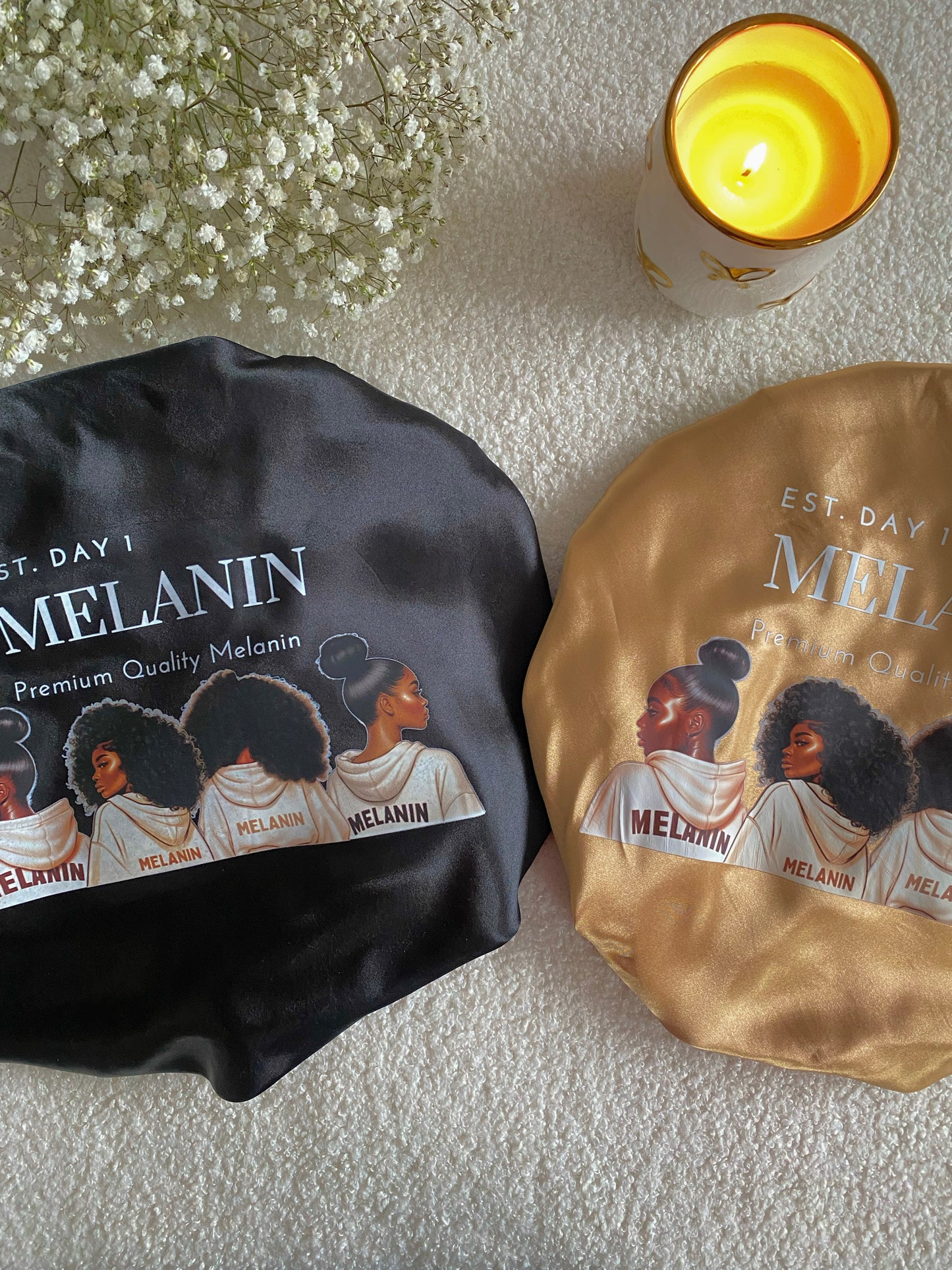 * NEW* Black Melanin Bonnet (Ruffles)