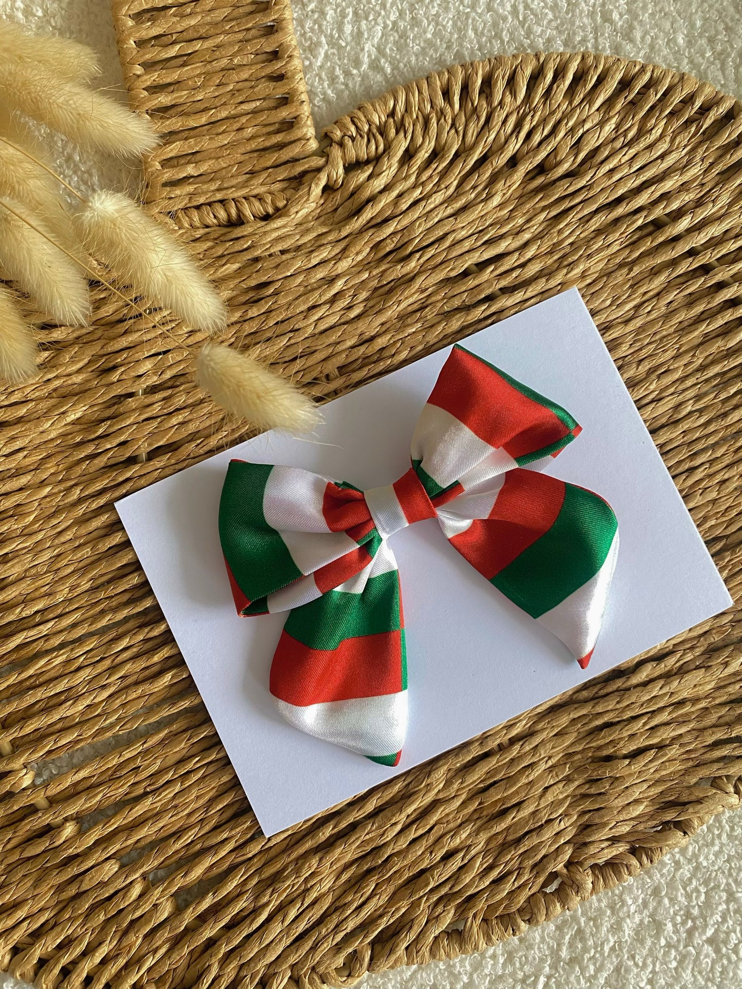 World Cup Satin Mini Bow Hair Clips
