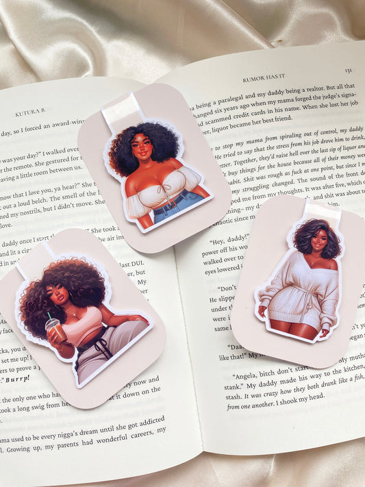 Curvy Girl Magnetic Bookmarks