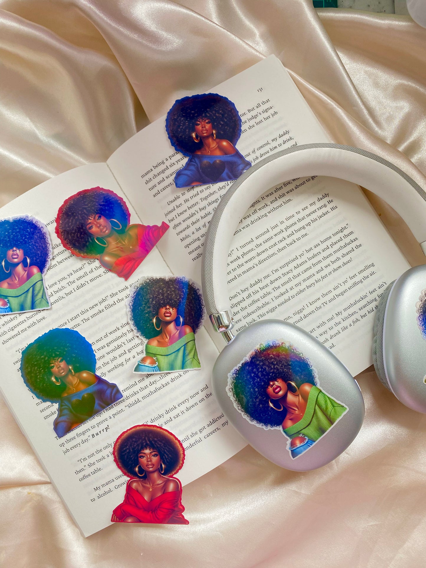 Afro Girl Stickers