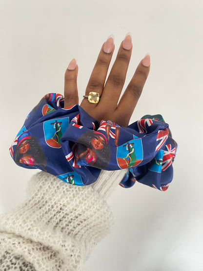 African & Caribbean Satin  XL Scrunchies