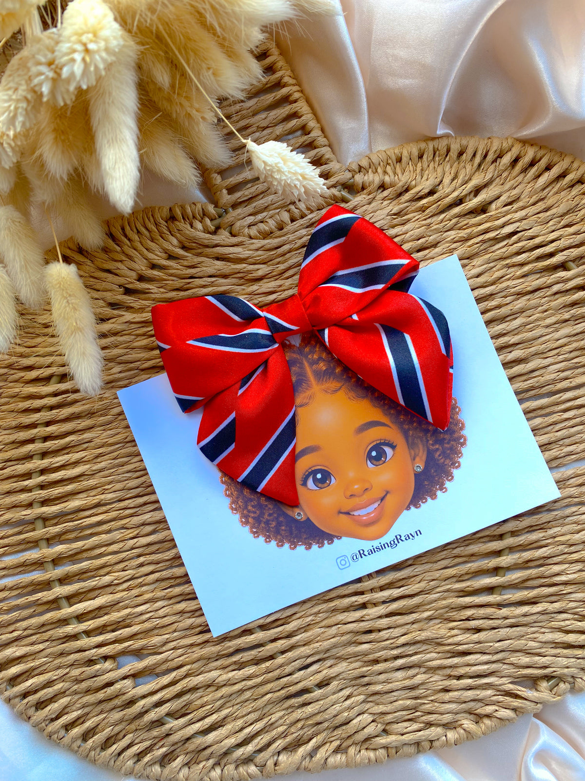 PLAIN African & Caribbean Satin Mini Bow Hair Clips