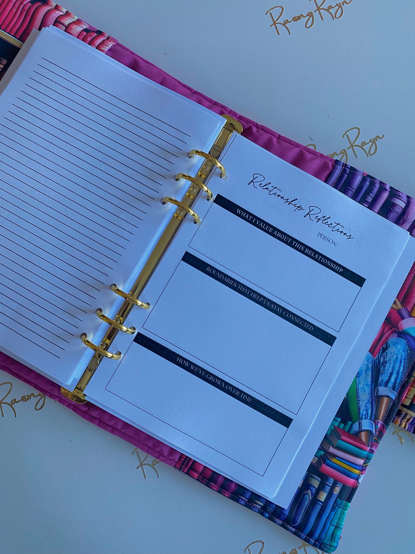Pink Quilted Manifest & Manage A5 Desk Agenda