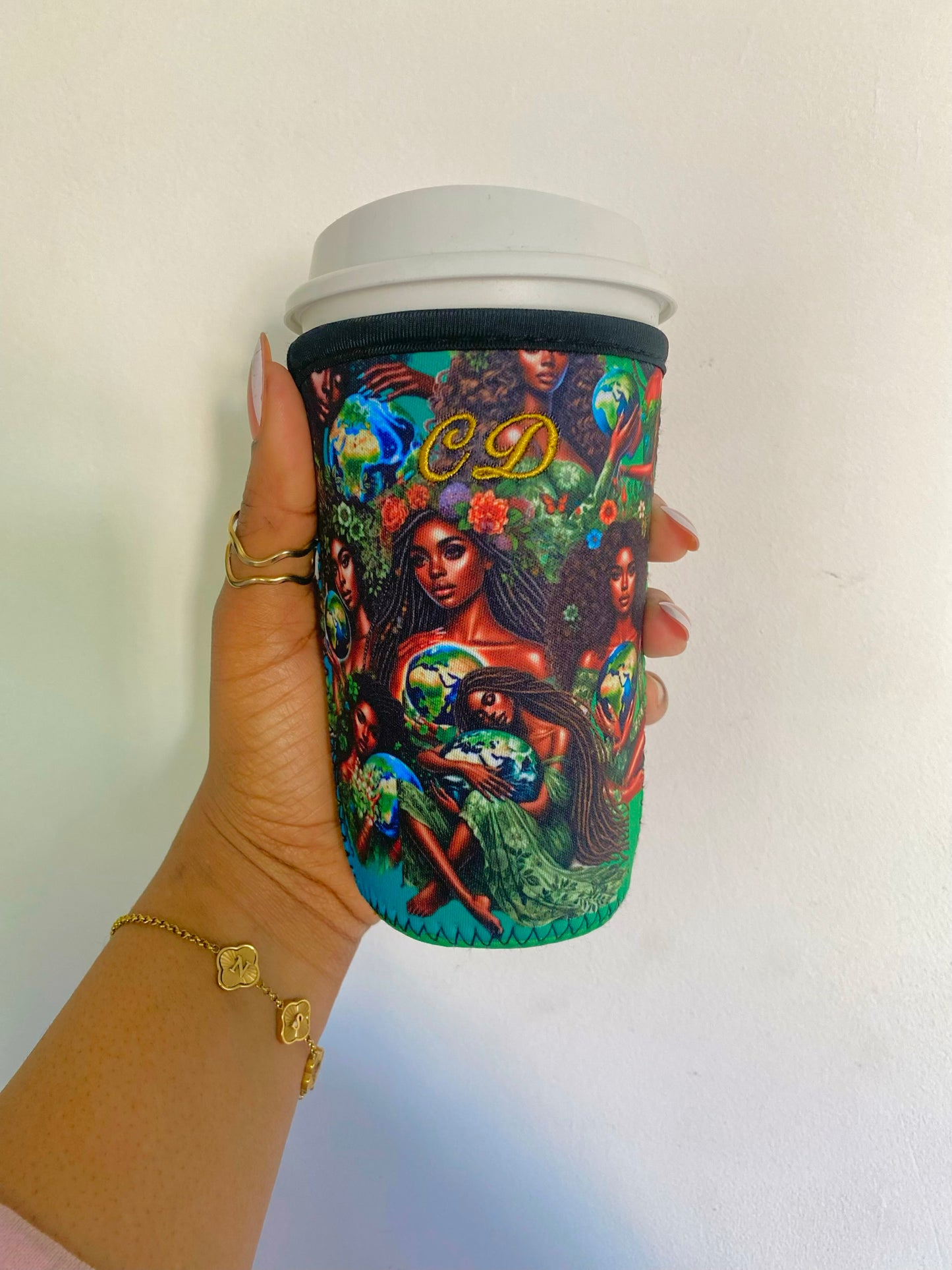 Neoprene Monogram Cup Sleeves