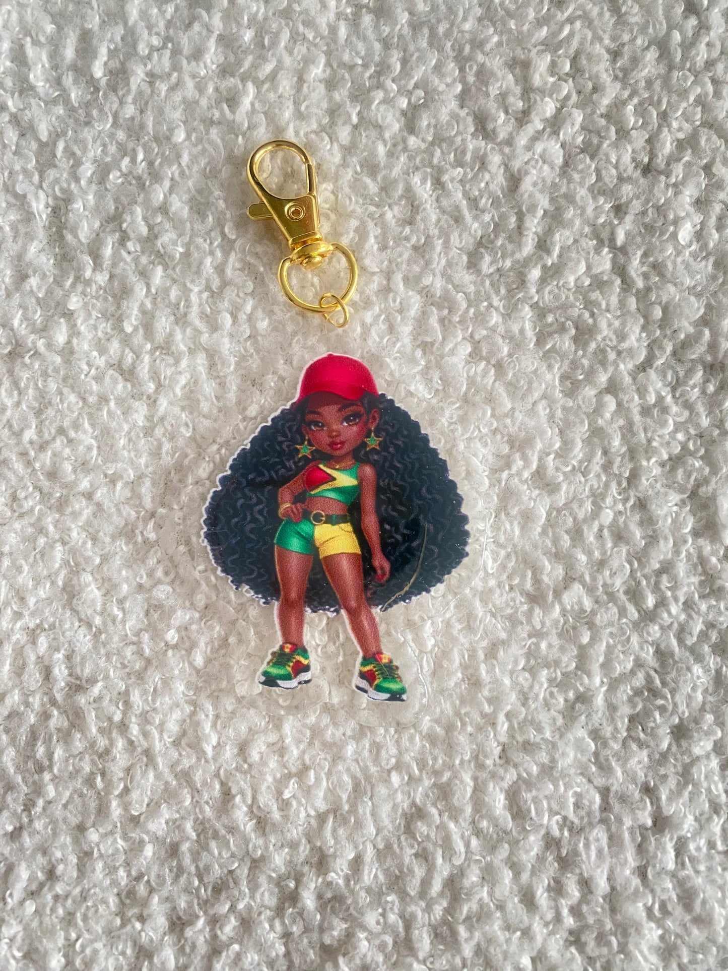 Flag Girl Keychains